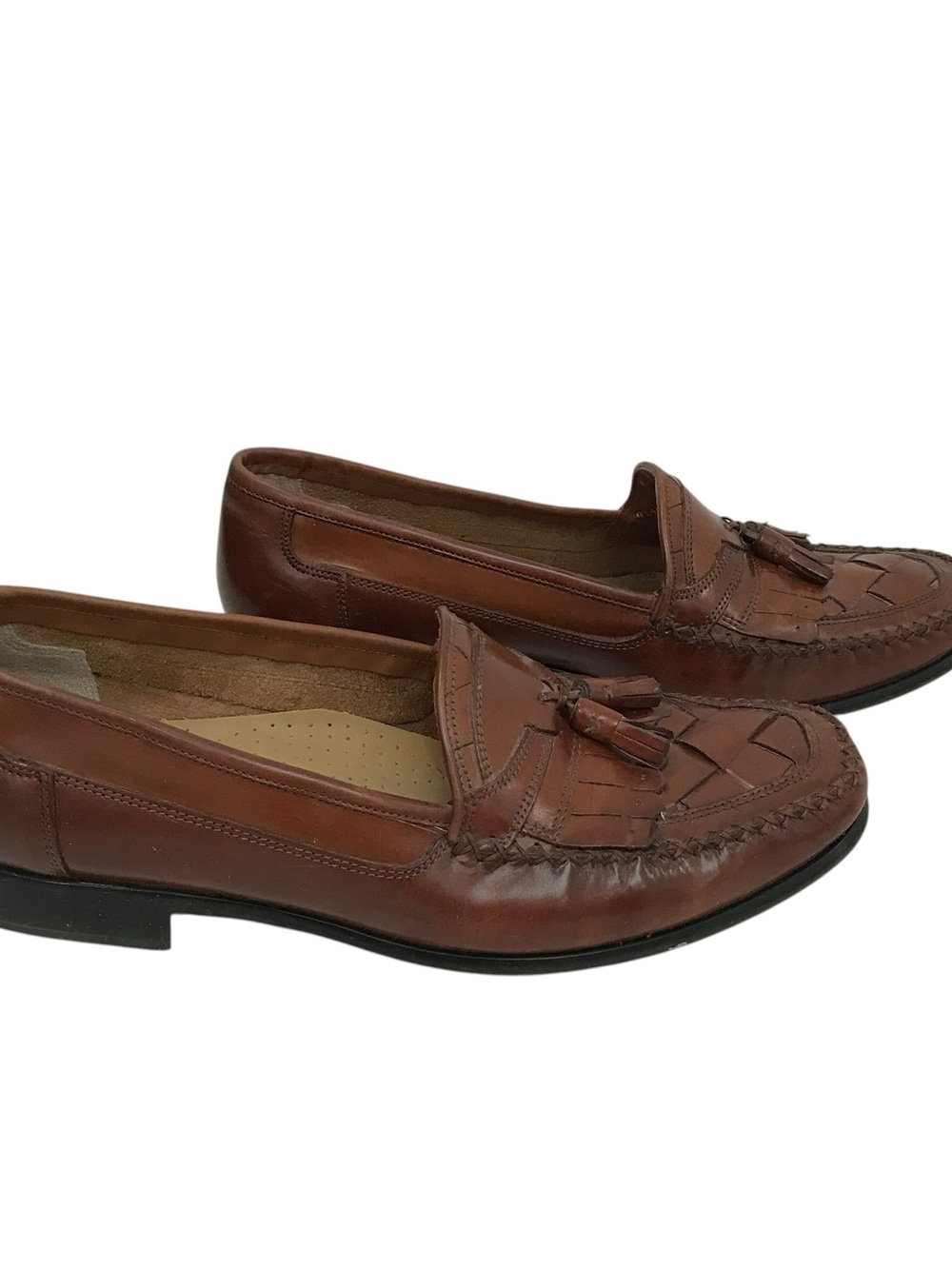Giorgio Brutini Le Glove Men’s Woven Brown Leather Kilitie Tassel Loafer 12D